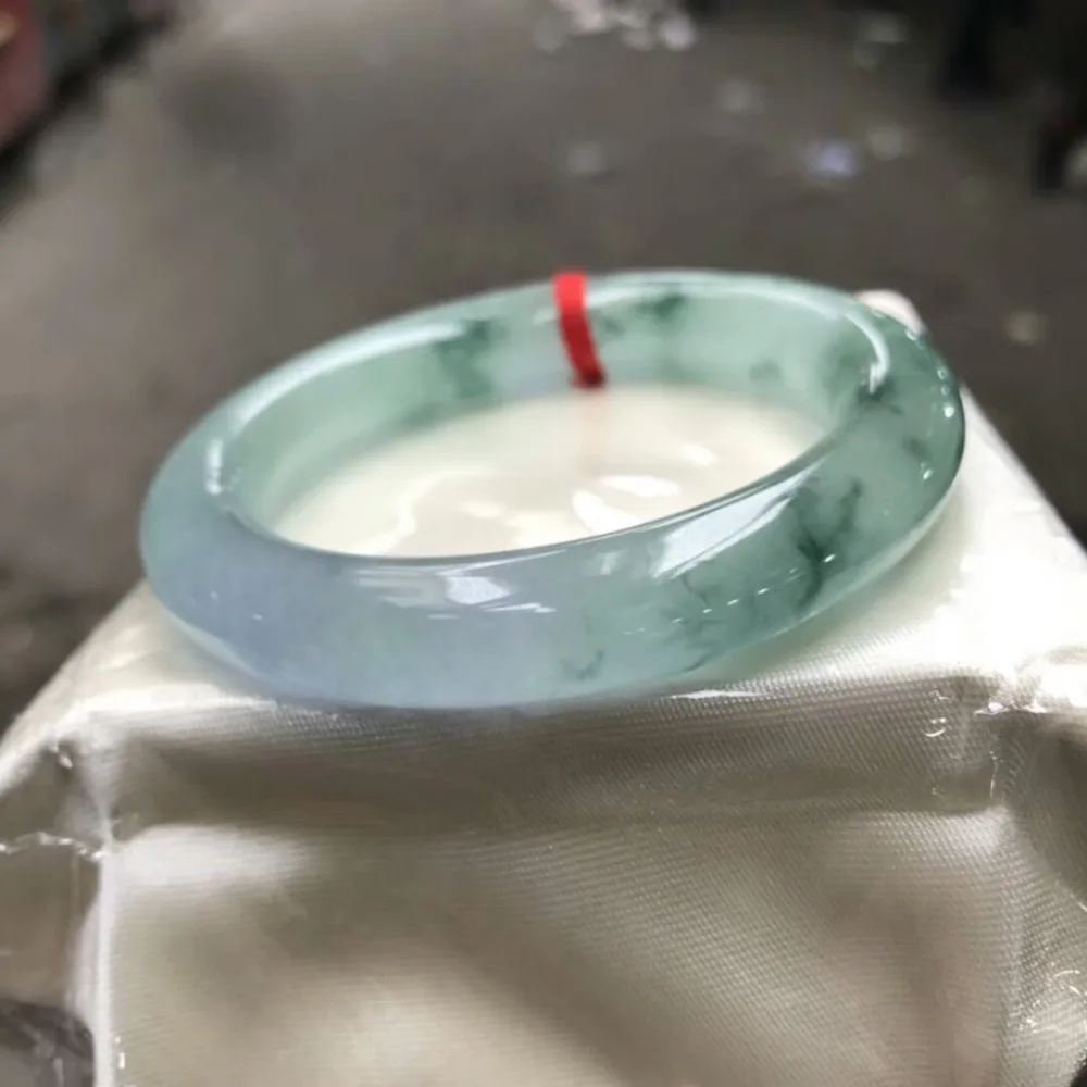 

Fine Bracelet Jewelry Ice Seed Class A Natural Floating Flower Jadeite Carved Bracelet Jewelry Lucky Accessories