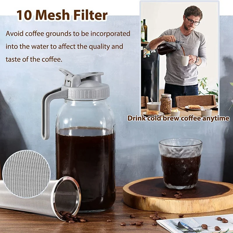 Кофеварка Стеклянный кувшин 32 унции холодного приготовления для кофе лимонада