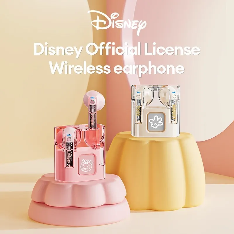 

Оригинальные технические Hi-Fi наушники Disney, Bluetooth-гарнитура, беспроводные наушники-вкладыши с низкой задержкой, игровые розовые цветные наушники