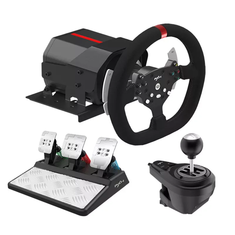 

PXN-V10 Force Feedback Racing Game Steering Wheel 900 Degree Compatible with PC/XBOX ONE/PS4