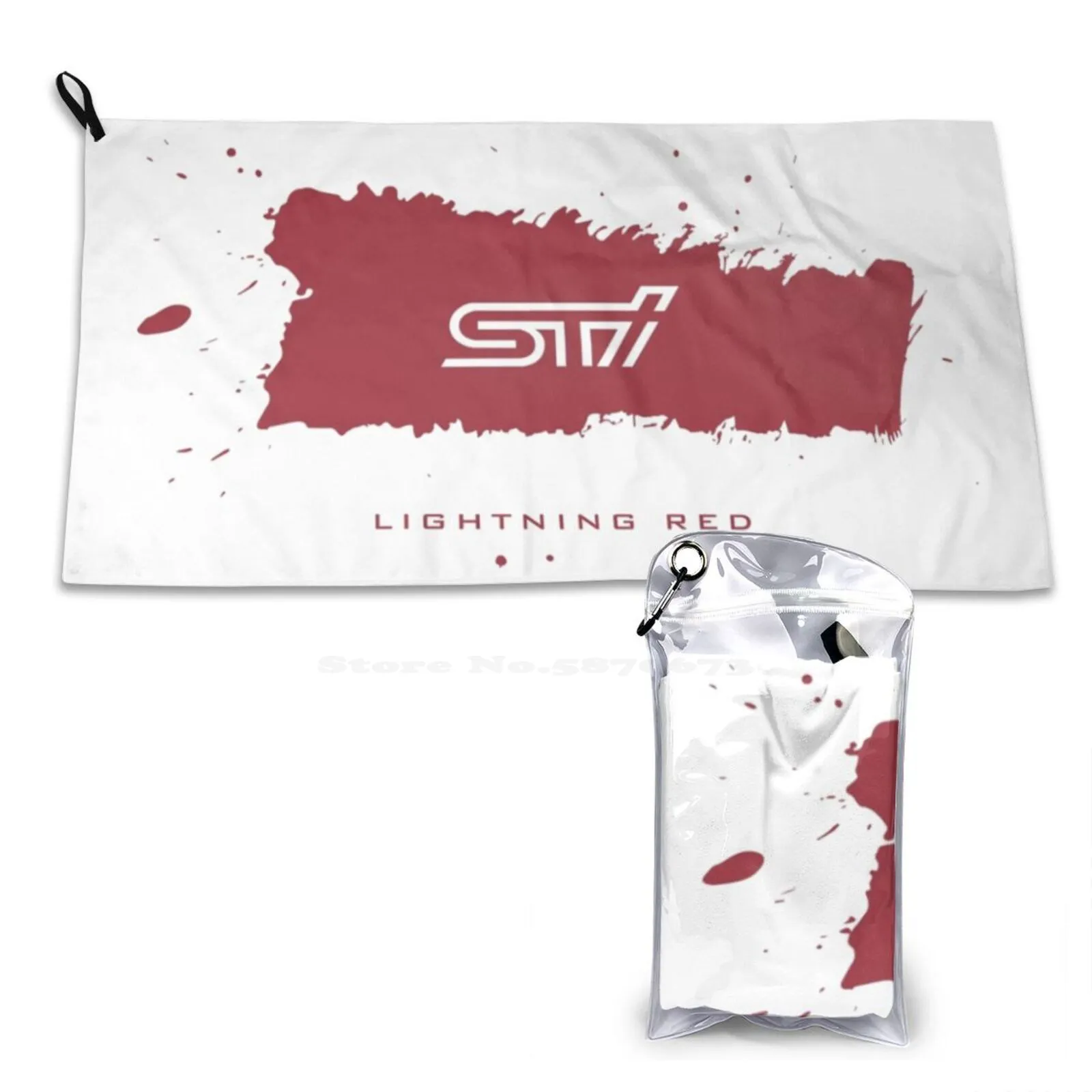 Sti Lightning Red Gym Спорт на открытом воздухе Фитнес Полотенце Ванна Мочалка Jdm Boxer Engine Brz