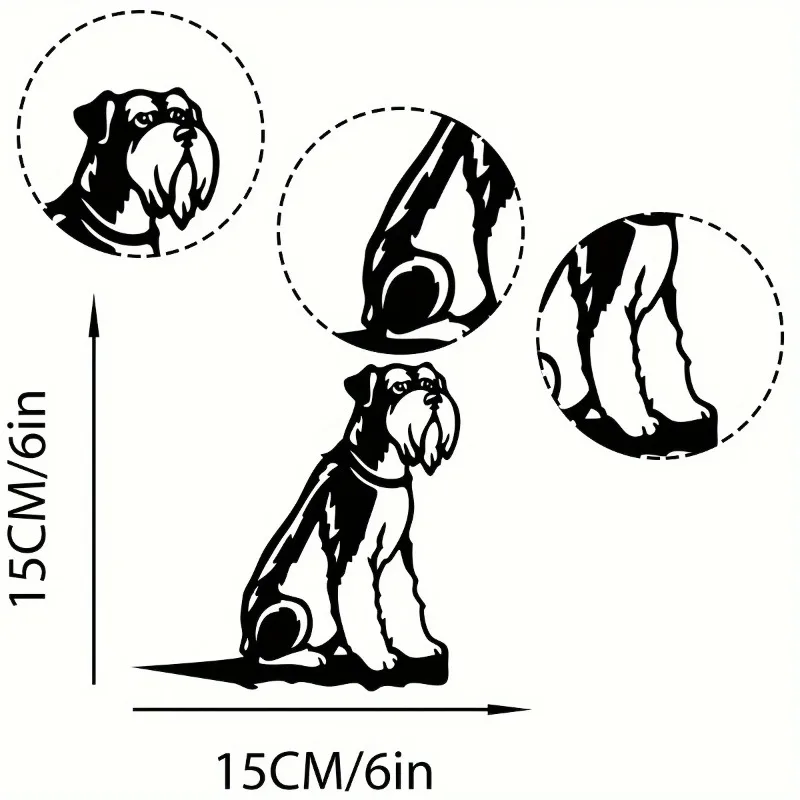 Металлический Силуэт Собаки Порода Декоративный Садовый Кол - Овчарка Щенок