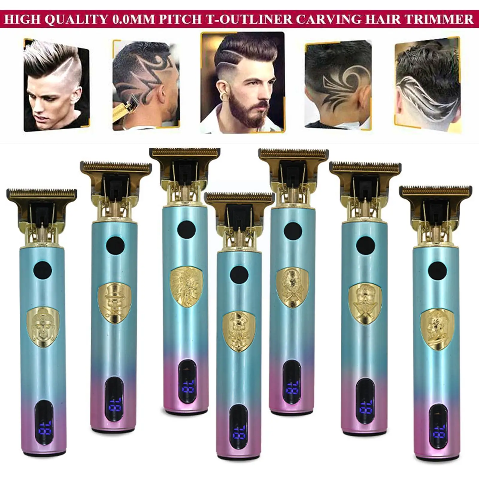 

T9 Hair Removal Electric Epilator Vintage Professional Trimmer Cutting Barber Cordless Beard Shavers Men Machine Razors E3u7