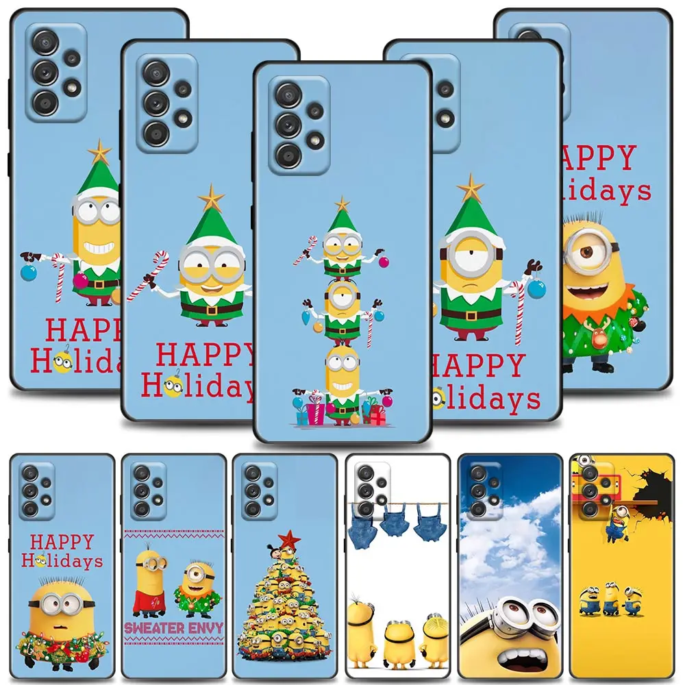 

Christmas Minions Anime Cartoon Phone Case For Samsung Galaxy A72 A52 A32 A02s A12 A42 A71 A51 A31 A21 A11 A01 A02 A03 5G Cover