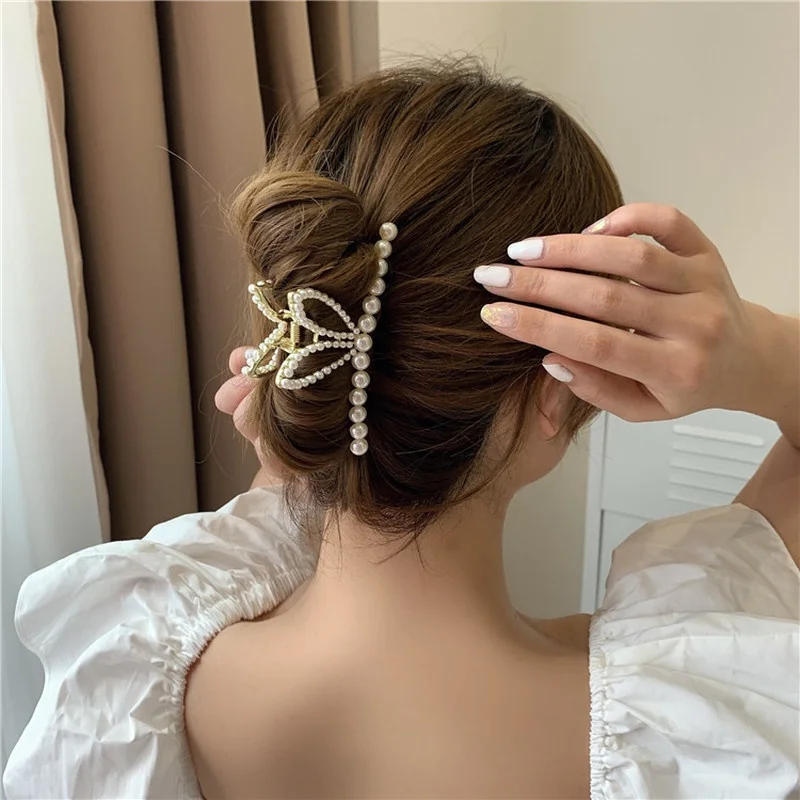 

Hair Claw Pearl Rabbit Ear Clip Women Summer Hair Clip Hair Accessories