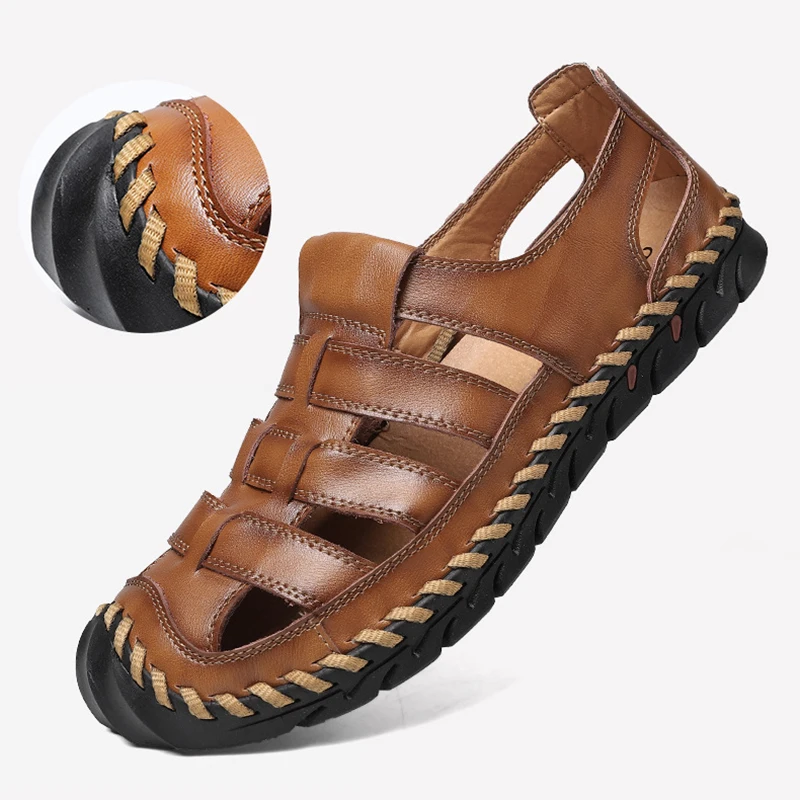 Мужские сандалии Новинка лета 2022 легкая и удобная Пляжная обувь с отверстиями