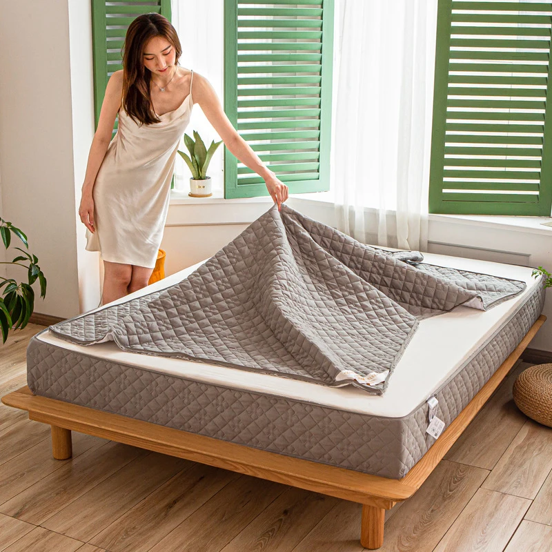 

Высококачественный стеганый чехол на матрас с молнией, съемный 6-сторонний полноразмерный защитный чехол для кровати с защитой от клещей