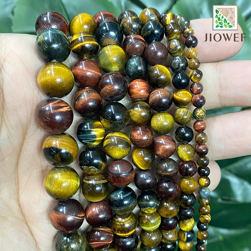 

Натуральный трехцветный тигровый глаз, круглые бусины россыпью, колье из бисера, нить 15 дюймов, 4/6/8/10/12/14/16 мм
