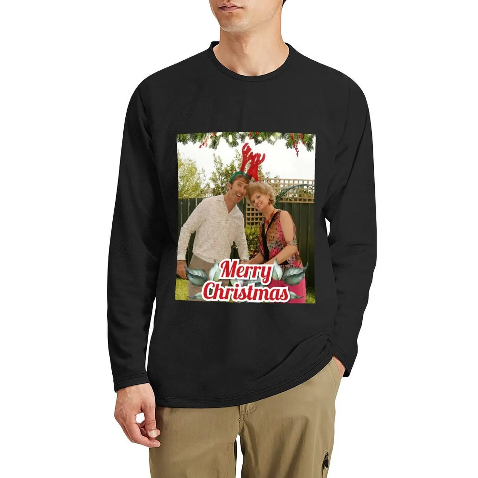 Длинная футболка с Рождеством Kath and Kel топы забавные футболки для мальчика