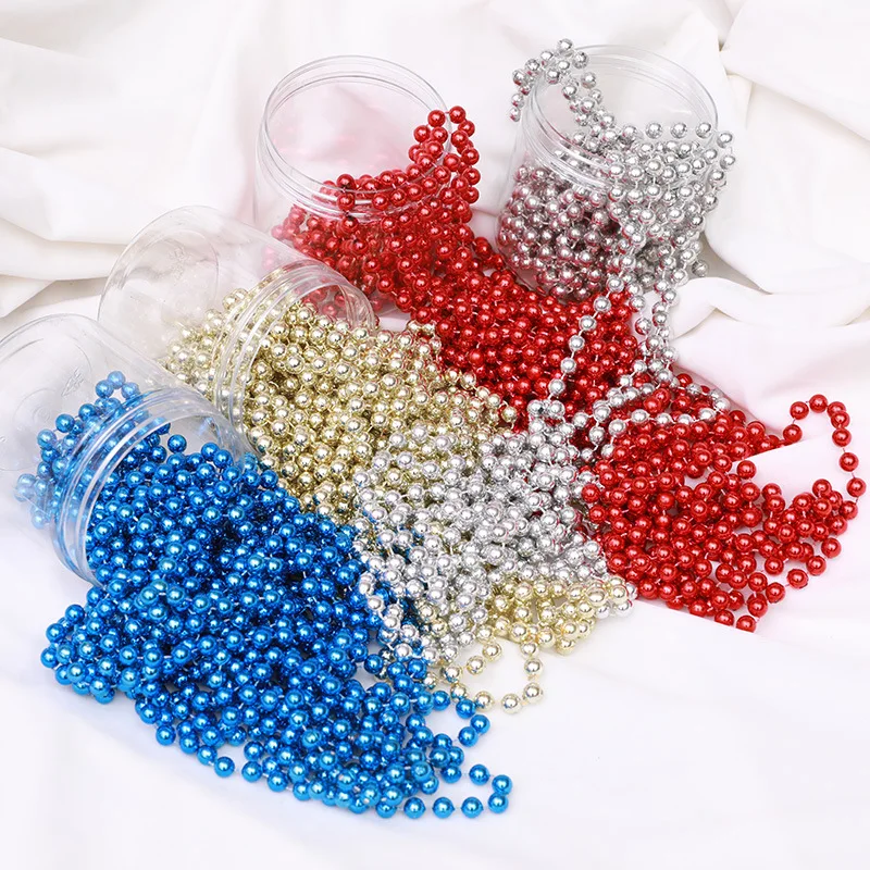 

8M Christmas Decoration Bead Chain Garland Christmas Tree Ornaments Hanging Christmas Decorations for Home 2022 New Year Navidad