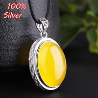 s925 sterling silver color pendant oval blank base inlaid with wax amber turquoise female pendant holder 17 5 24 7