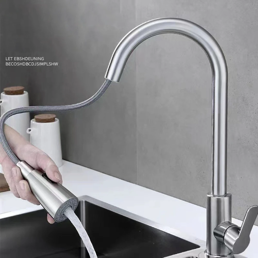 

Kitchen Faucet 2 Modes Pull Out Spout Stream deck Sink Mixer Kitchen Faucet Hot and Cold Water Taps Kitchen Faucets