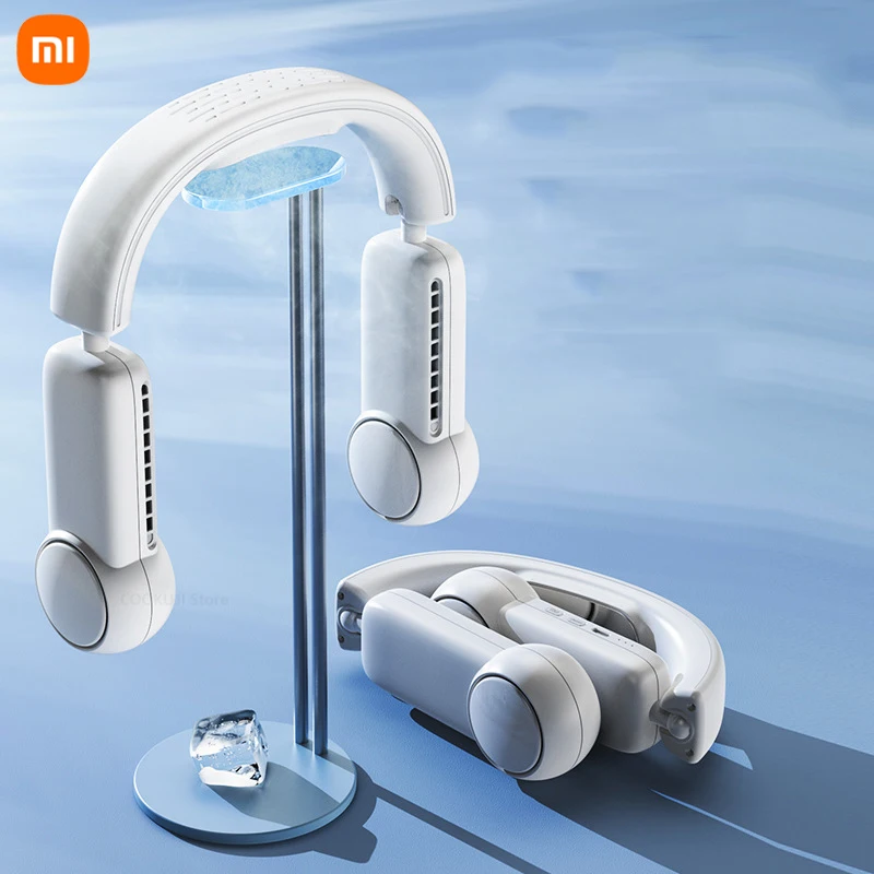 

Xiaomi Folding Hanging Neck Fan Can Store Usb Electric Mini Leafless Lazy Small Fan Cooling Hanging Neck Air Conditioning Fan