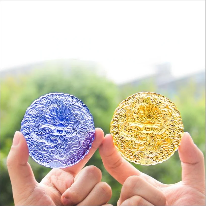 

Chinese Dragon King Magic Card Glazed Crystal Buddhist Sanskrit Mantra Water God Releases Supports Prayer for Healing Home Decor