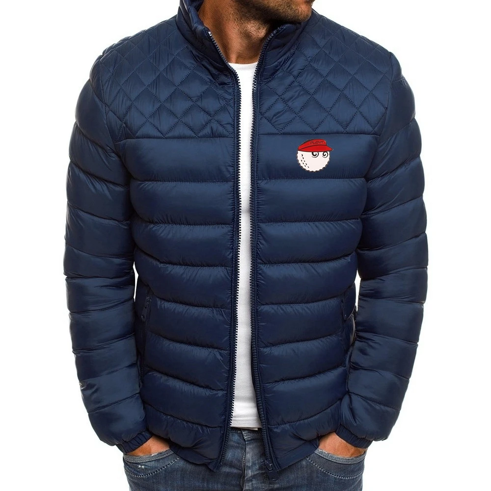 2022 Autumn Winter Men's Warm Cotton Jacket Fashion Short Stand Collar Zipper Cotton Jacket Outdoor Windproof Jacket