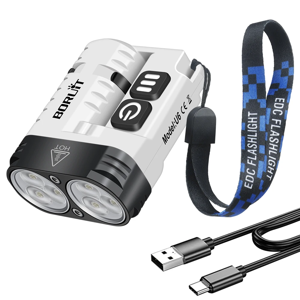 

BORUiT U6 фонарик-брелок 1600LM