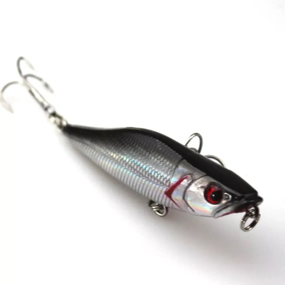 

Fishing Lure Popper Bait with Barbed Hook Fishing Tackle 7CM 7.2G Lifelike 3D Eyes Fake Lure Saltwater Popper Fishing