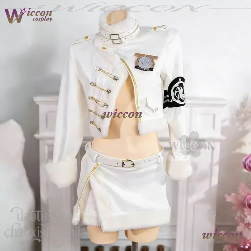 Фото CosC Blanc Косплей Goddeesss Game Victorryy New Skin Fortune Express Kawaii Furry Short White Coat Сексуальное бикини Мини-юбка 코스프레 №2