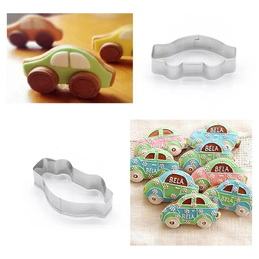 

1 Set Stainless Steel Cookie Cutters Car Train Ship Candy Biscuit Mold Cooking Tools Holiday Pastry Molds Kitchen Accessories