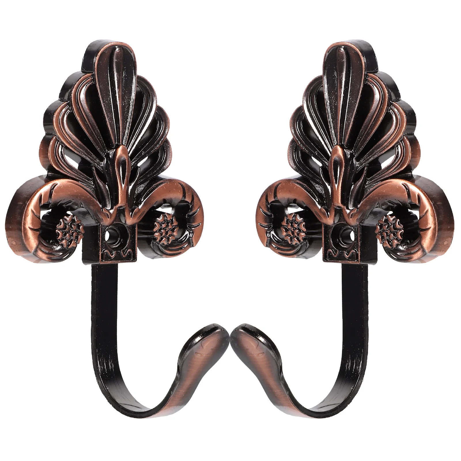 

2 Pcs Birthday Decoration Girl European Vintage Hooks Metal Wall Retro Key For Coat Mounted