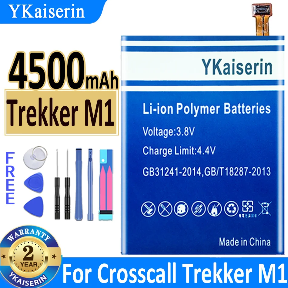 

4500mAh YKaiserin Battery For Crosscall Trekker M1 Cell Phone Bateria + Track Code