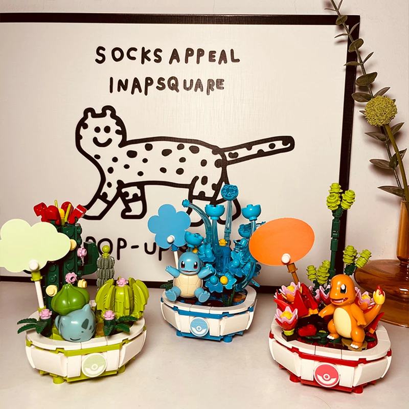 Строительный блок Keeppley Pokemon Пикачу Чармандер Сквиртл Растение в горшке Jigglypuff