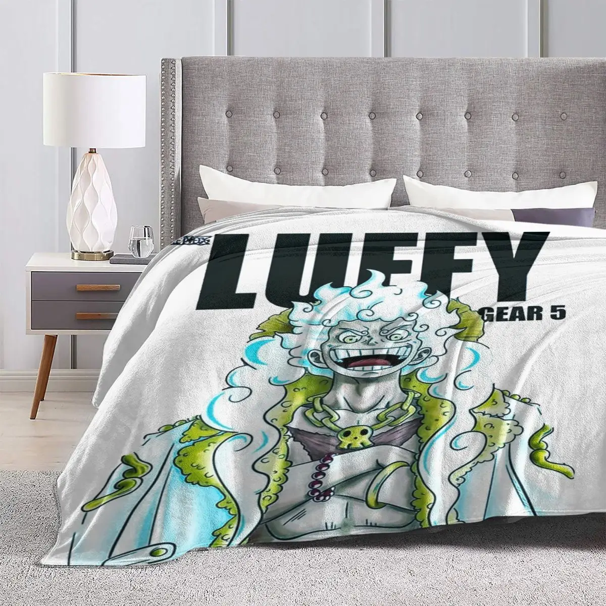 Фланелевое Одеяло Luffy Gear 5 шт. японское аниме домашнее покрывало на заказ 200x150 см