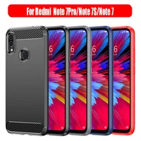 for xiaomi redmi note 7pro 7s 7 case phone cover for redmi note7 tpu brushed soft case black red blue