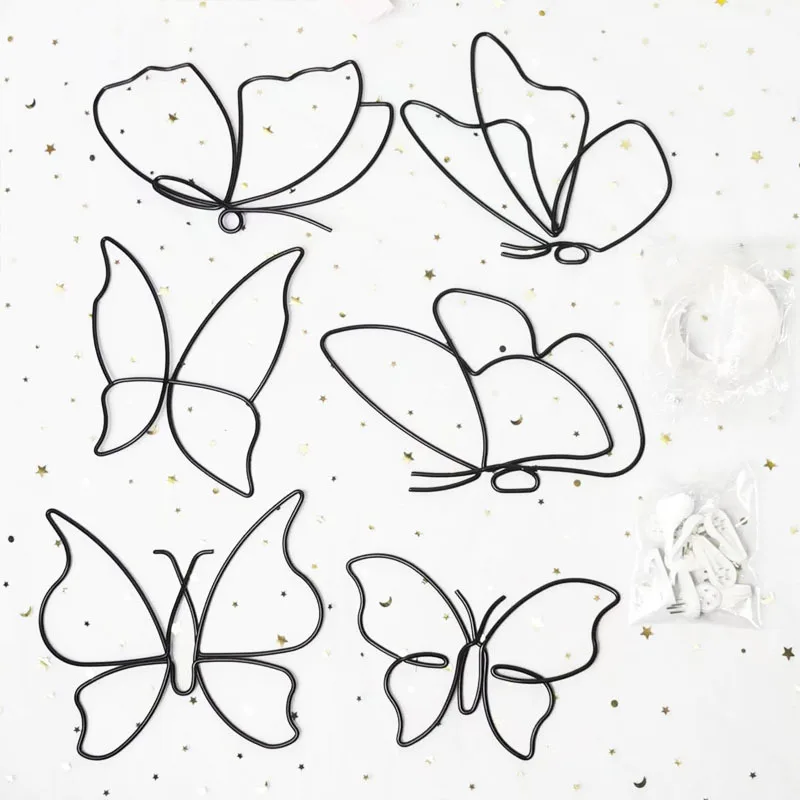 

6 шт., настенные подвески-бабочки в современном стиле