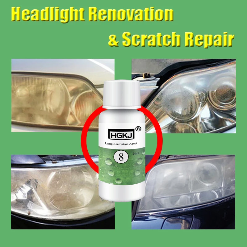 

Hgkj 24 Car Headlight Retreading Agent Universal Car Polishing Repair Kit Durable Portable Retreading Agent For Car Repair Fluid