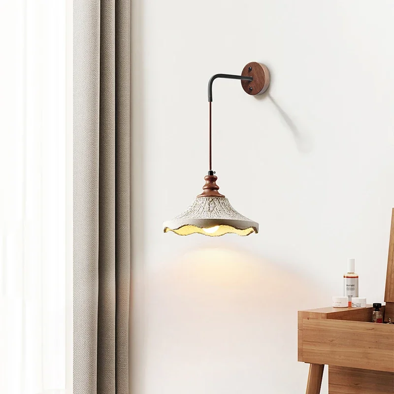 Японский оригинальный цементный настенный светильник для проживания в