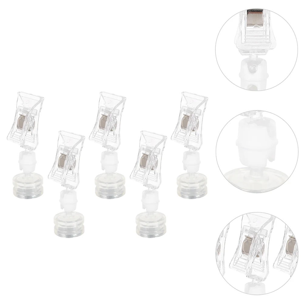 

5pcs Label Clip Magnet Sign Clip Durable Light Safe Nice Good Label Clamp Display Clip for Tag Advertising