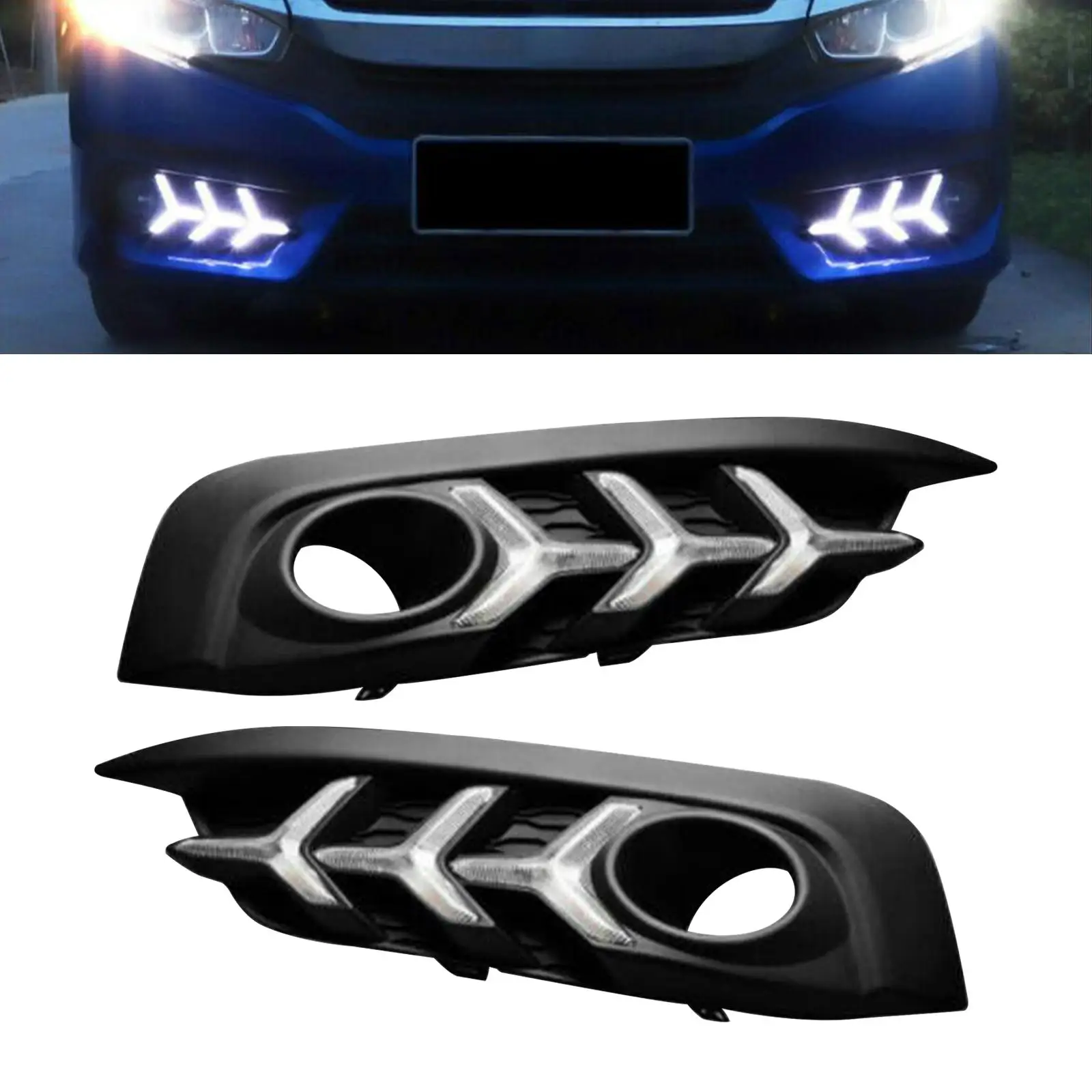 

Дневные ходовые огни, 2 шт., 3 цвета, подходят для 16-18