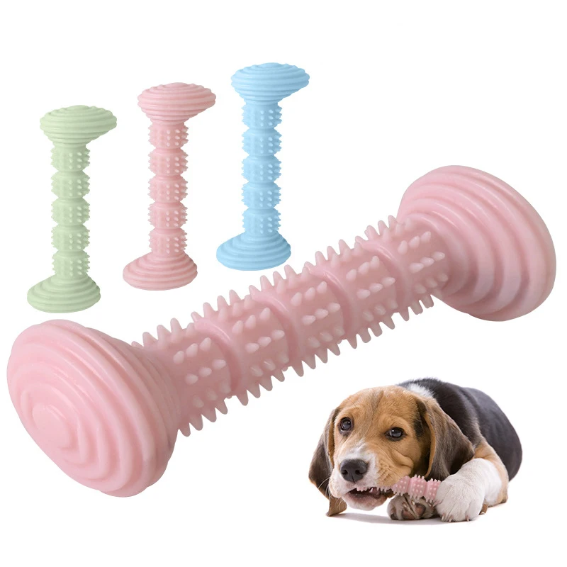 

Pet Dog Chewing Toys Soft Rubber Molar Interactive Puppy Toy Bite Resistant Molar Tooth Cleaning Stick Dog Toys Accessories