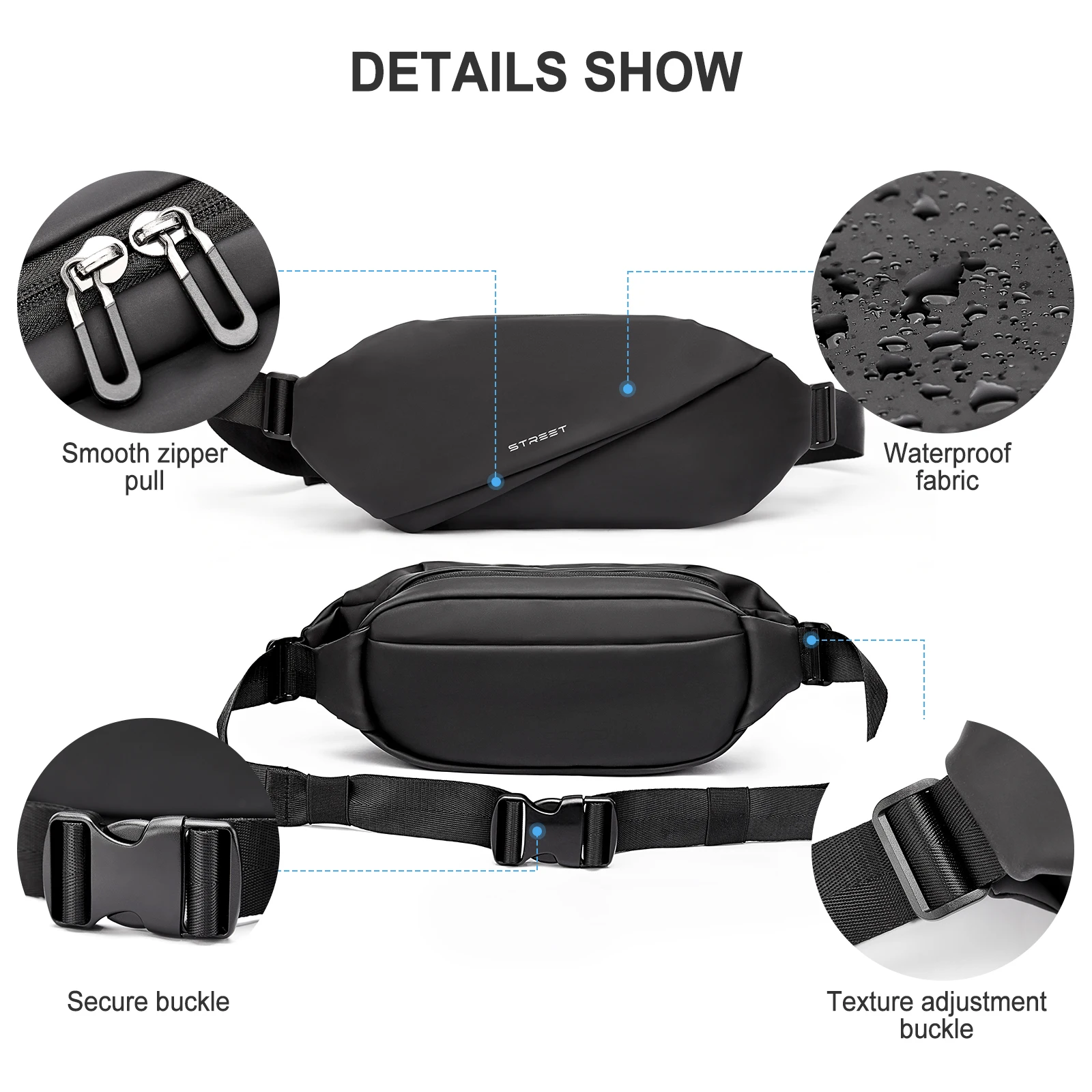 Водонепроницаемая нагрудная сумка унисекс цвет в ассортименте