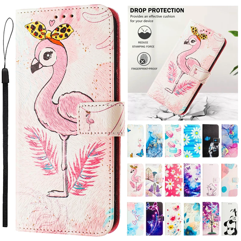 SE 2022 Case on For iPhone Wallet Cover sFor Apple SE2020 X XR XS Max 7 8 Plus Painted Leather Phone Fundas