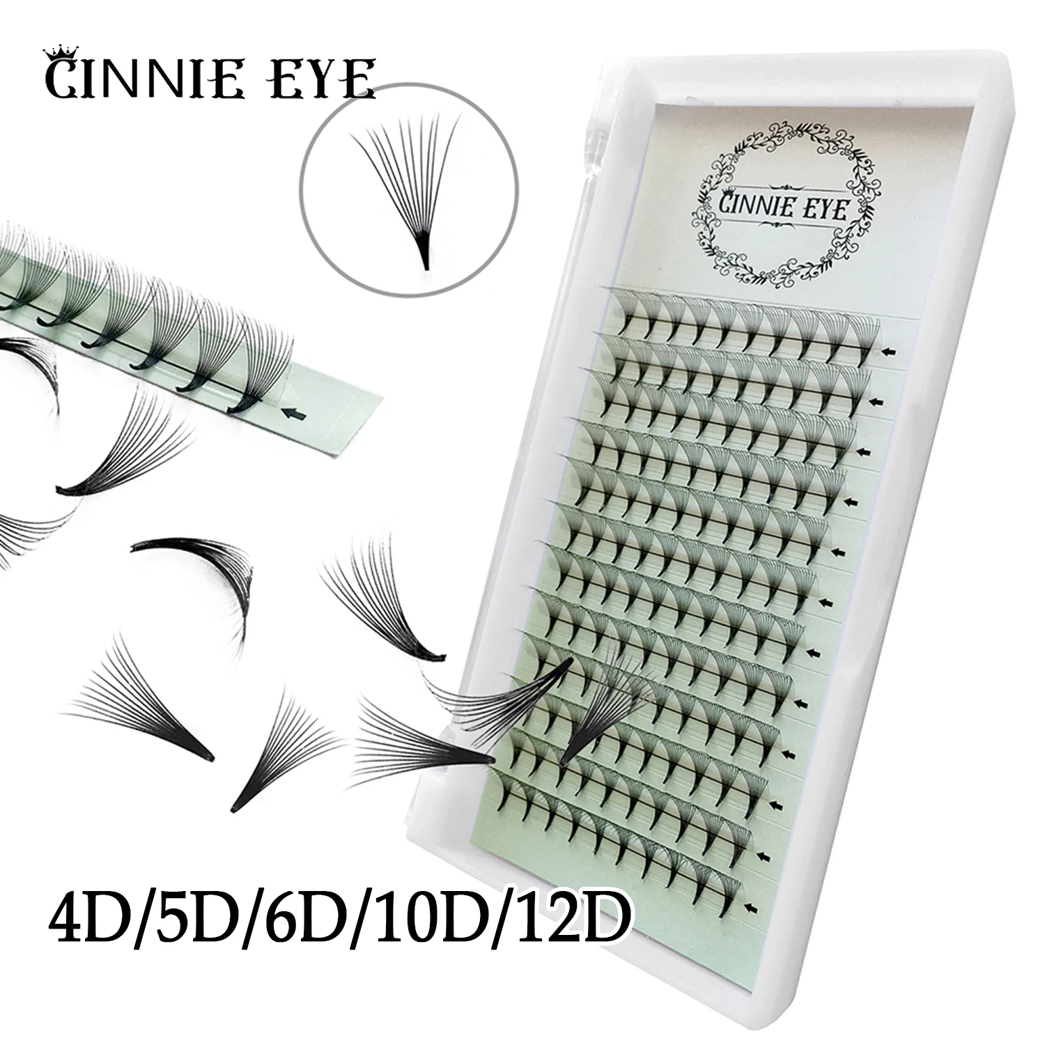 

Premade Russia Volume Fans Lash 10D/12D/14D/16D Point Base Eyelash Soft Cilios Fluffy Lash Extention Supplies False Lash Cluster