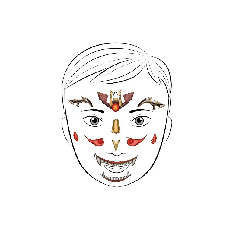 Маска карнавальная детские наклейки на лицо стразы для лица маска Stick&ampSmile