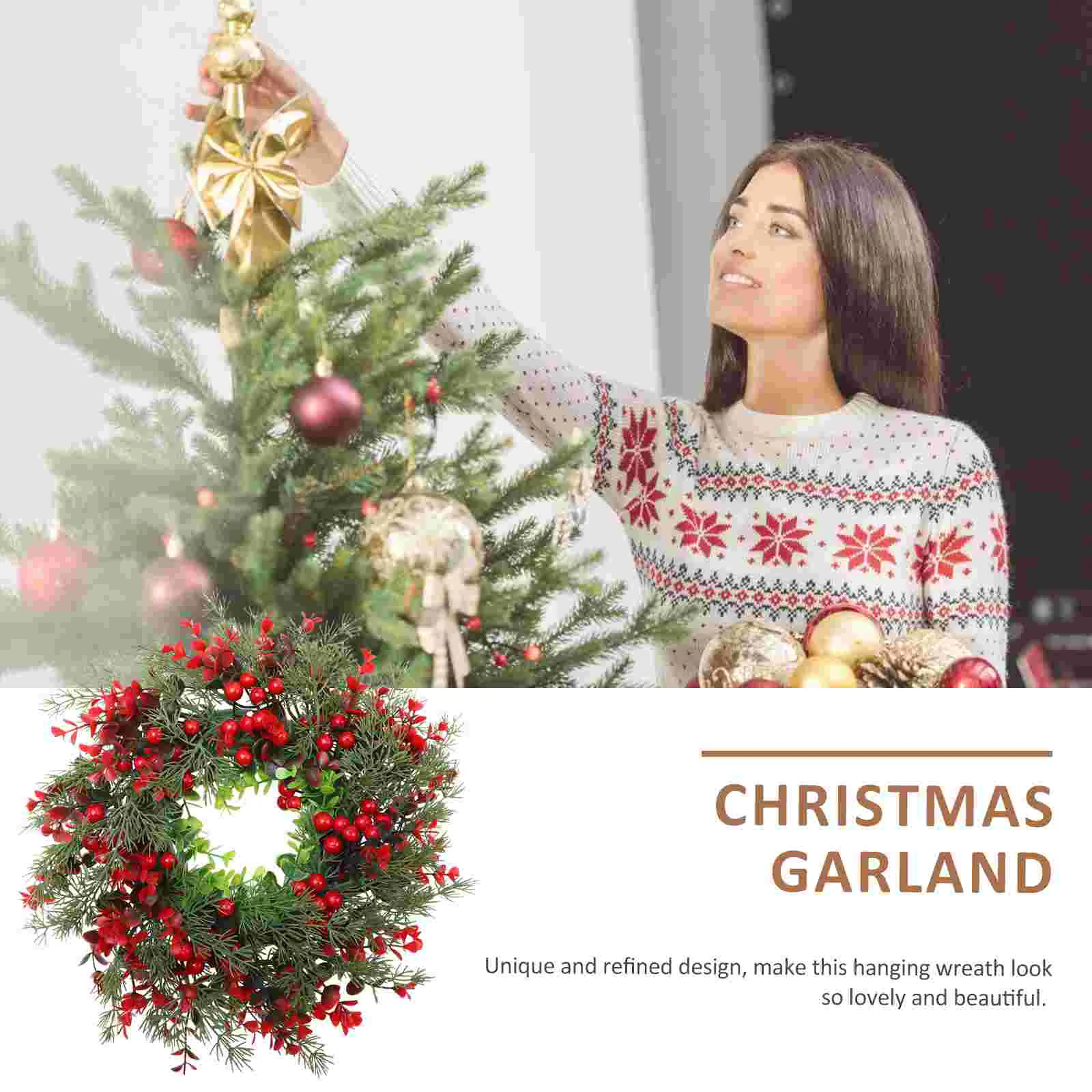 Искусственная гирлянда венок рождественские венки для дверей принадлежности