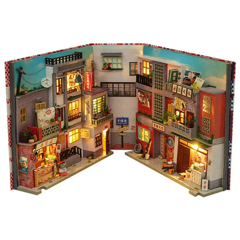 

Деревянная головоломка, книжный конец, 3D уютные книжные подставки, Книжная Книга в стиле ретро, деревянная головоломка, элегантный строительный комплект для