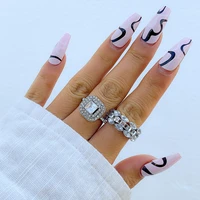 ingemark luxury claws design crystal zircon engagement rings set for women girls female wedding fashion jewelry accessories gift