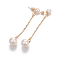 new jewelry simple pearl tassel dangle earrings for women