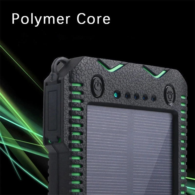 Солнечное беспроводное быстрое зарядное устройство Power Bank Открытый портативный