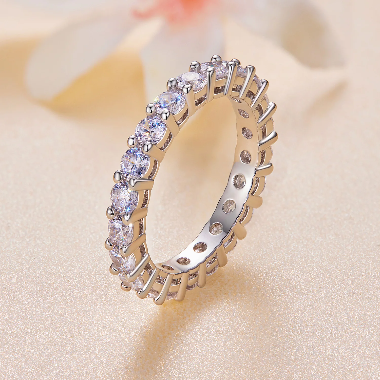 

Moissanite Diamond Square Ring 1CT Certified 925 Sterling Silver Rings For Women Wedding Fine Jewelry Engagement Gift