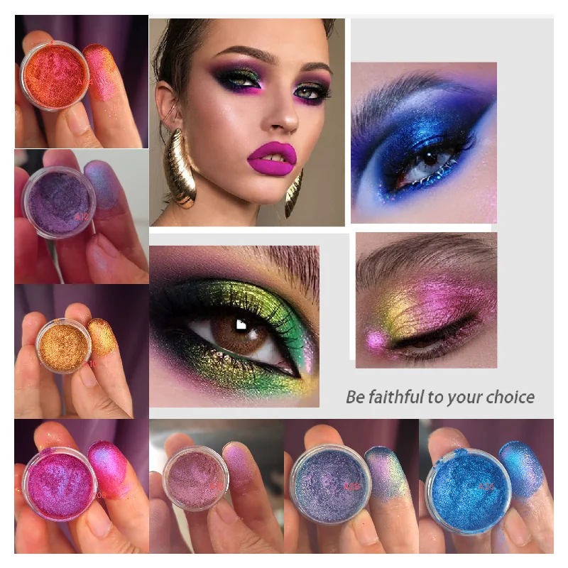 

1g Chameleon Pearl Nail Glitter Powder Aurora Colorful 3D Eyeshadow Powder Shimmer Glitter Rubbing Dust Pigment Nail Decorations