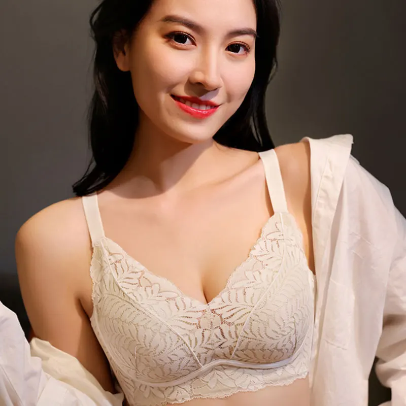 

Sexy Lace Breathable Women's Underwear Bras For Women Push Up Bh Adjustment Sexy Bras Without Bracket