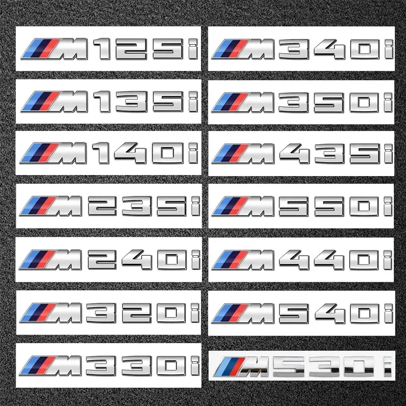 Фото Наклейка-эмблема с буквой M для багажника автомобиля BMW M125i M135i M140i M235i M240i M320i M330i M340i M350i M440i M435i M530i M540i №1
