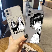 design tokyo avengers anime phone case clear transparent for iphone 11 12 13 mini pro xs max 8 7 6 6s plus x 5s se xr 2020