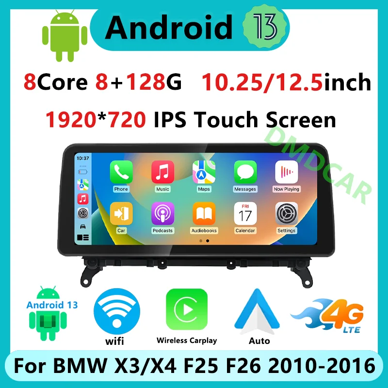 

Factory Price ID8 12.5" Android11 Car Multimedia For BMW X3 F25 X4 F26 Car Video Players Bluetooth GPS Navigation Carplay Screen