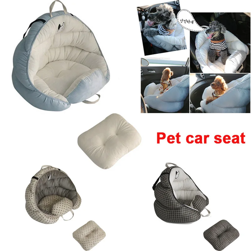 

Dog Car Seat Bed Travel Dog Car Seats for Small Medium Dogs Front/Back Seat Indoor/Car Use Pet Car Carrier Bed Cover Removable